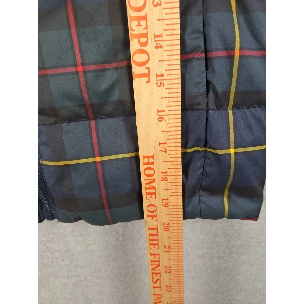 Polo Ralph Lauren Boys M 8-10 REVERSIBLE Red Plaid Quilted Puffer Vest Full Zip‎